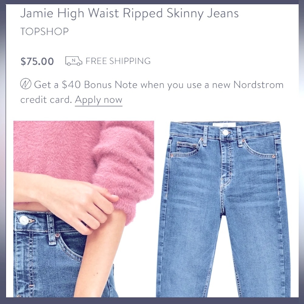 Top Shop Jaime Jeans
